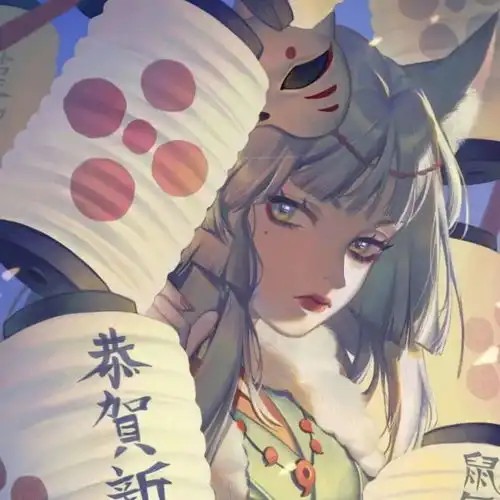 库洛米紫色头像女卡通简