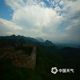 彩虹伴晚霞河北金山岭长城天空美轮美奂