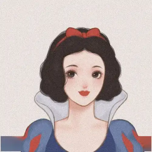 卡通头像女孩可爱呆萌白