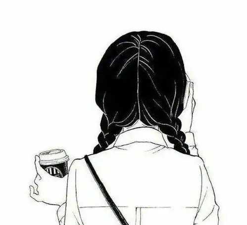 女人伤感黑白背影头像俄