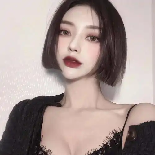 发型欣赏一刀切短发