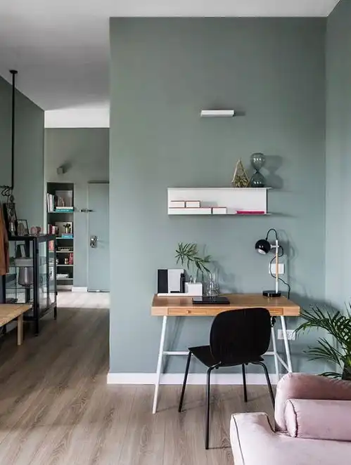 少女心理想家鼠尾草绿x珊瑚粉橘的公寓设计