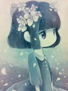 伤感女qq头像卡通