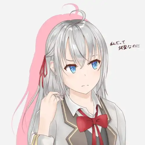 动漫女生头像银发少女