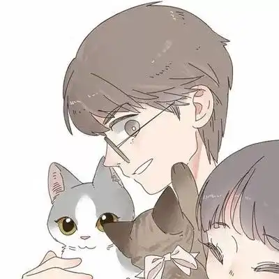 一人一猫动漫情侣头像