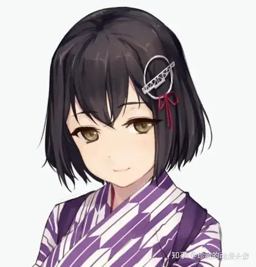 二次元可爱和风头像,气质十足,秀而不媚的二次元女生