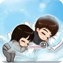 同问急求两个卡通娃娃一男一女睡觉的女的斜躺这男的身边,男的平躺在床上