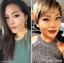 黑发女生气质头像剪短发