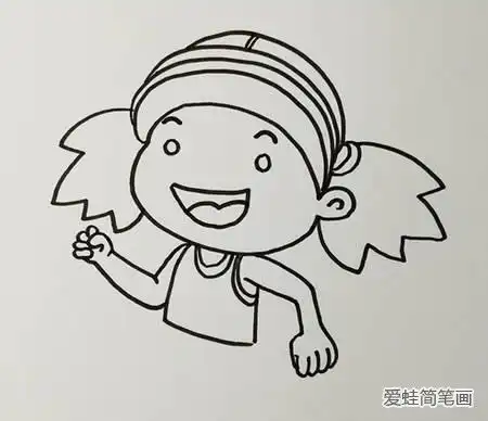 小女孩头像可爱简笔画孩
