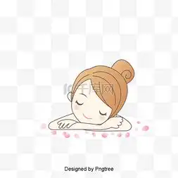 微信头像卡通手绘女简笔