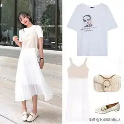 美女身穿吊带连衣裙,超显气质