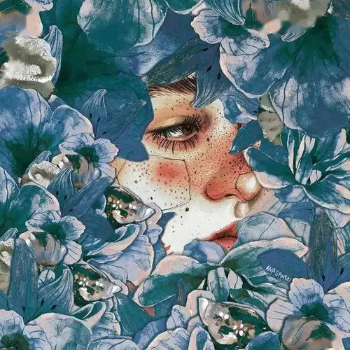 时装画灵感西班牙85后插画家anasanto,细腻水彩笔触记录自然的仙气少女