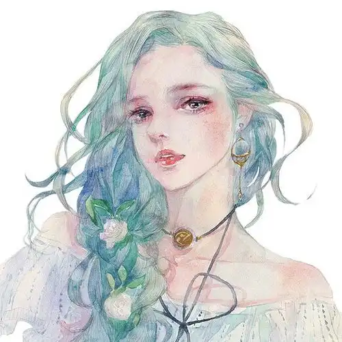 头像意绘插画女生