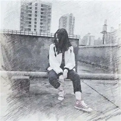 女生小清新手绘头像,安静甜美的女生写真