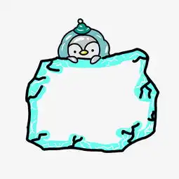 手绘动物企鹅边框图片素材其他格式下载其他大全