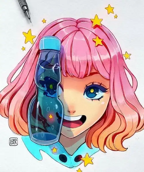 新奇的拟人化人物设定,碰撞与融合的艺术,美女变成汉堡夹心