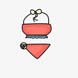 卡通红色头像女人与动物