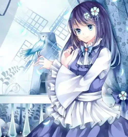 超可爱的二次元女生头像,香花配美女,一件美哉悠哉的幸事