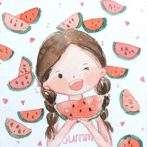 头像可爱女生小孩清新小