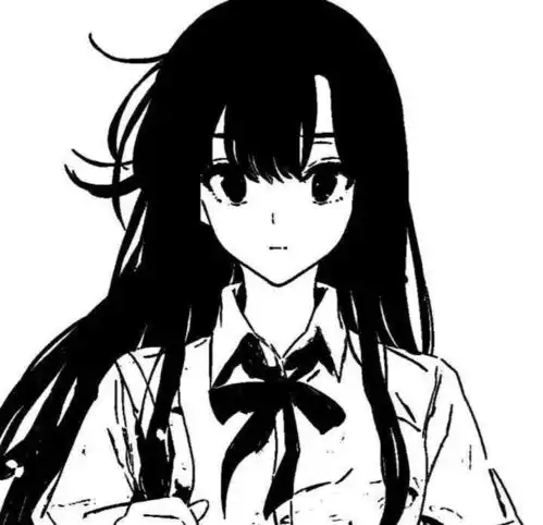 黑色高清女头像动漫女生