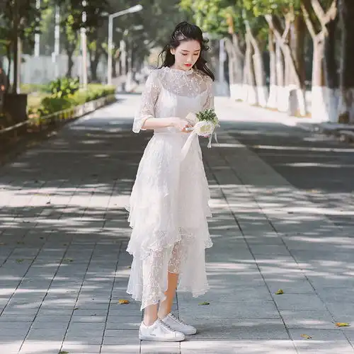 旅拍风轻婚纱,定义盛夏连衣裙的温柔,清凉一整个夏天