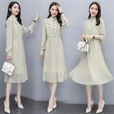 2020春装碎花雪纺连衣裙女