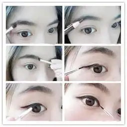 可怜的头像可爱女生眼妆