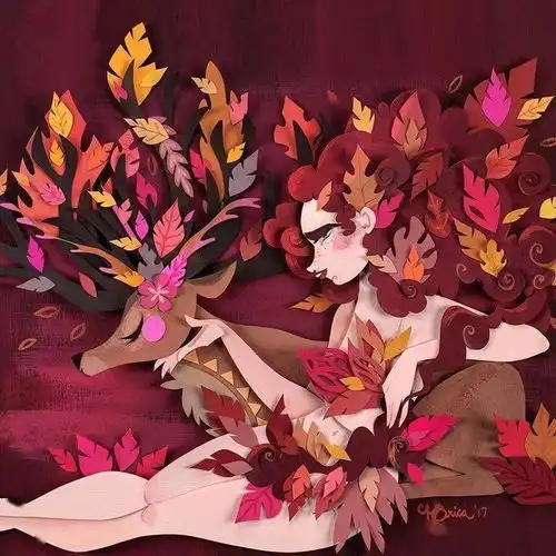 插画丨她用剪纸重现了经典的奇幻世界,每一个画面都活力满满