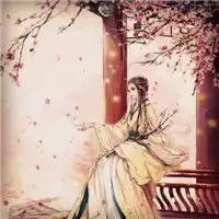 手绘古风动漫女生头像大全风中的叶子翩翩起舞