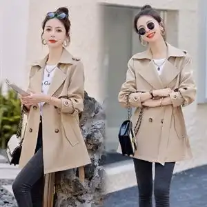 中长款风衣女2024秋装新款女装韩版时尚显瘦双排扣女士春秋外套潮