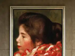 雷阿诺作品女孩侧脸画竖版油画装饰画挂画图片设计素材高清模板下载15.78mb其他大全