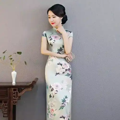 复古牡丹花旗袍美人,温婉倾城的人间妃子