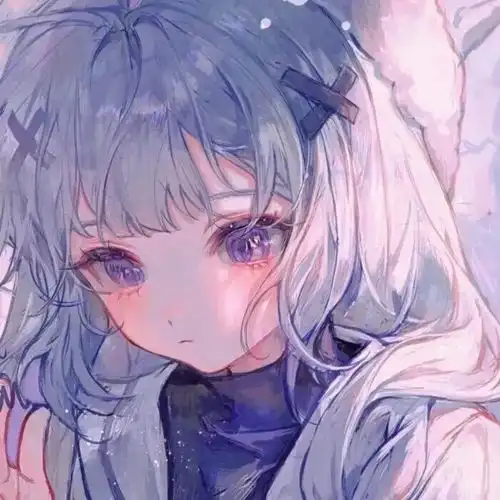 女生可爱头像.清新蓝色