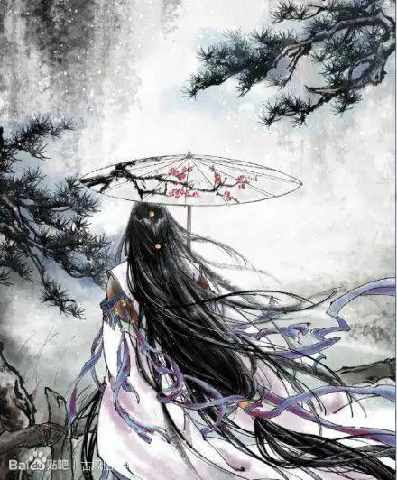 手绘古风男子背影图,头像尺寸都可以,衣服是蓝白好帅的