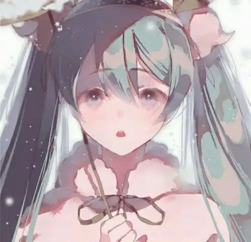 卡通头像女手绘伤感