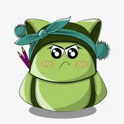 开学日蓝绿色可爱卡通女孩书包图片素材其他格式下载动漫人物大全