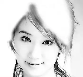 photoshop制作美女照片仿黑白素描手绘效果
