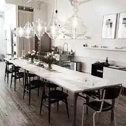 阳台家用大理石餐桌效果图