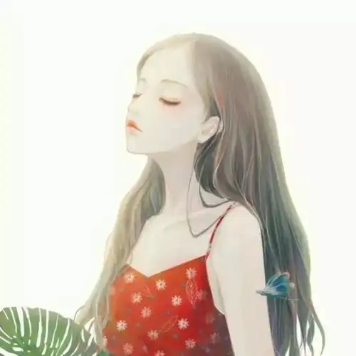 手绘头像从前认为温柔的人才懂爱,后来发现爱着的人才温柔