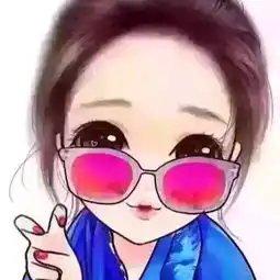 卡通红色头像女女生头像