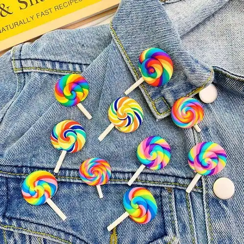 韩版ins少女心可爱棒棒糖胸针土酷童趣衣服包包配饰仙女别针装饰