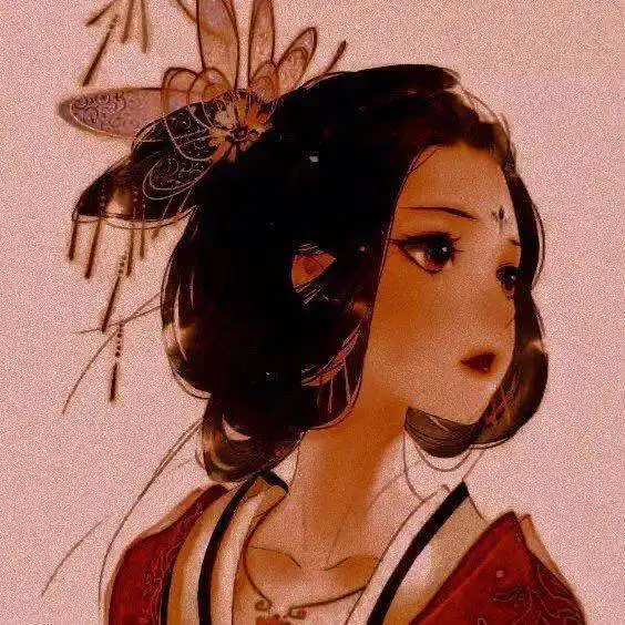 纯欲风女生侧脸头像古风