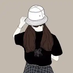 唯美女生头像戴帽子小男