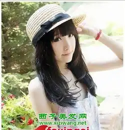 女生小波浪卷发中分发型图片大全