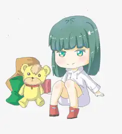小熊和女孩卡通插画图片素材其他格式下载动漫人物大全