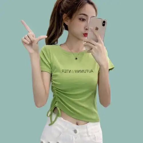 清新时尚好穿搭的t恤搭配,一秒穿出少女味道