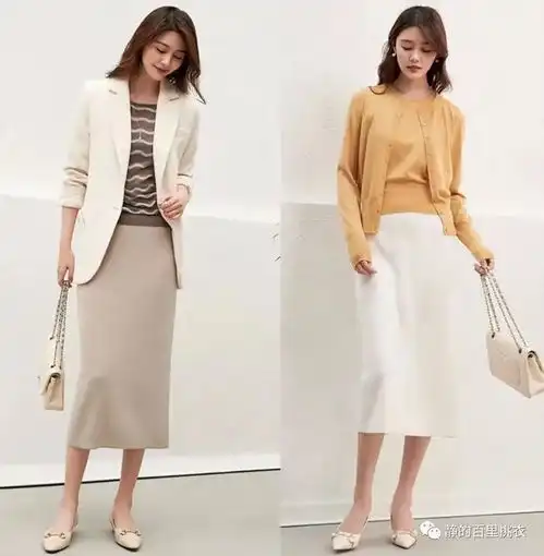 2021年春夏的季节,针织衫半身裙,优雅大方还有女人味