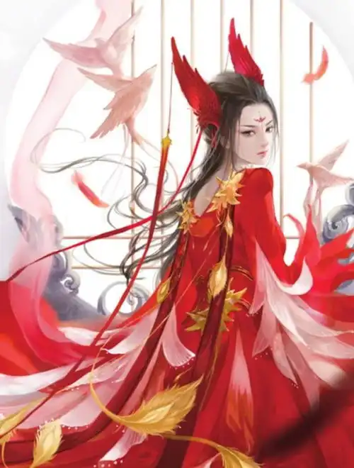 十二星座专属手绘古风红色长裙,金牛座是凤凰裙,双鱼座一见倾心