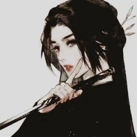 手绘女生动漫头像,冷酷系的女主角