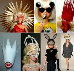 barbie学ladygaga搞怪造型